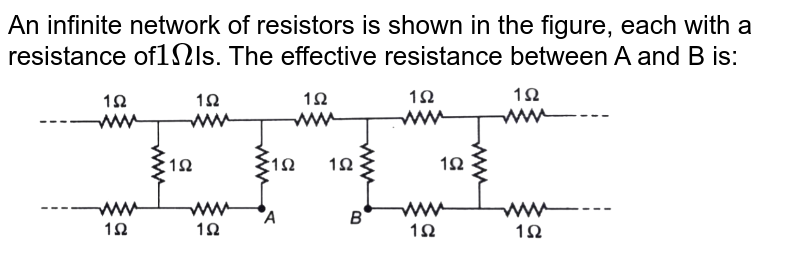 Consider the infinite chain of resistors shown in the Figure. Calc