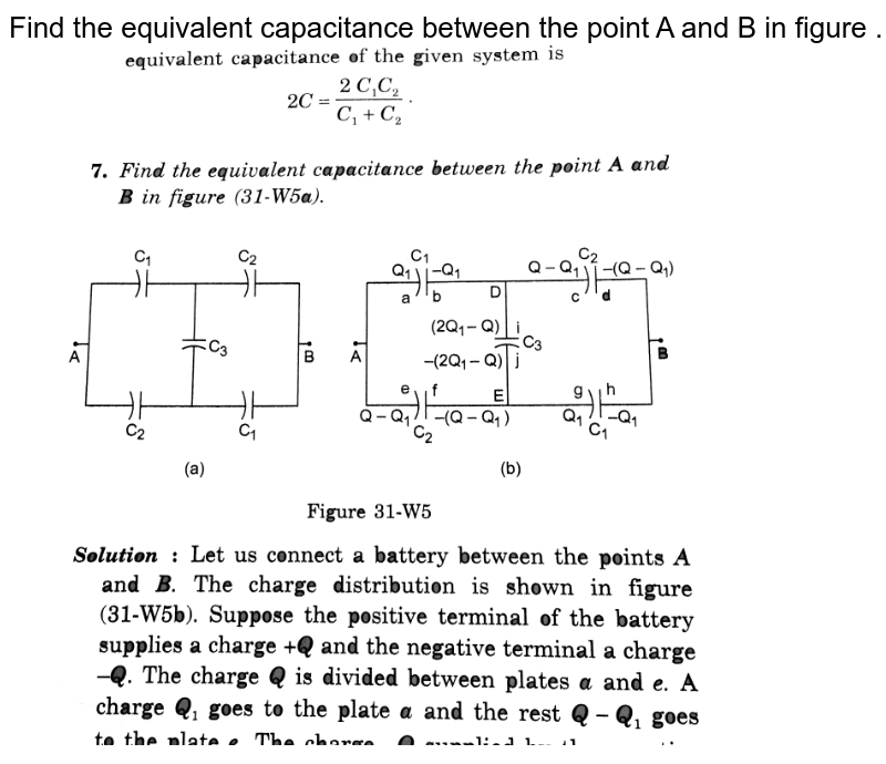 Find The Equivalent Capacitance Between Points A And B In Given Fi