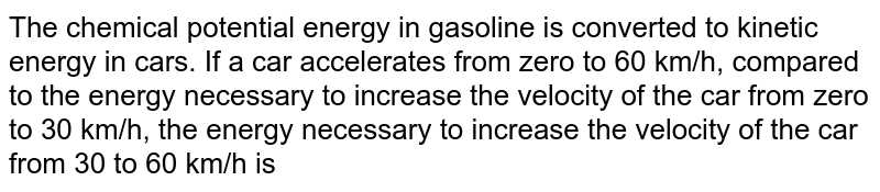 gasoline potential energy