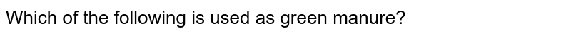 Which of the following is used as green manure?