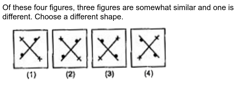 Of these four figures, three figures are somewhat similar and one is different. Tune out a different shape.