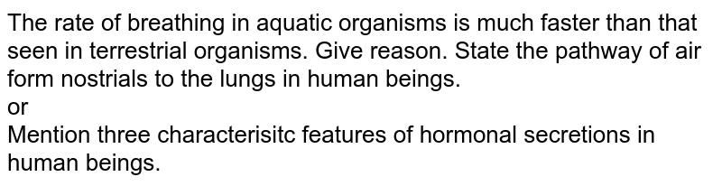 why is the rate of breathing in aquatic organisms much faster than why is the rate of breathing in aquatic organisms much faster than
