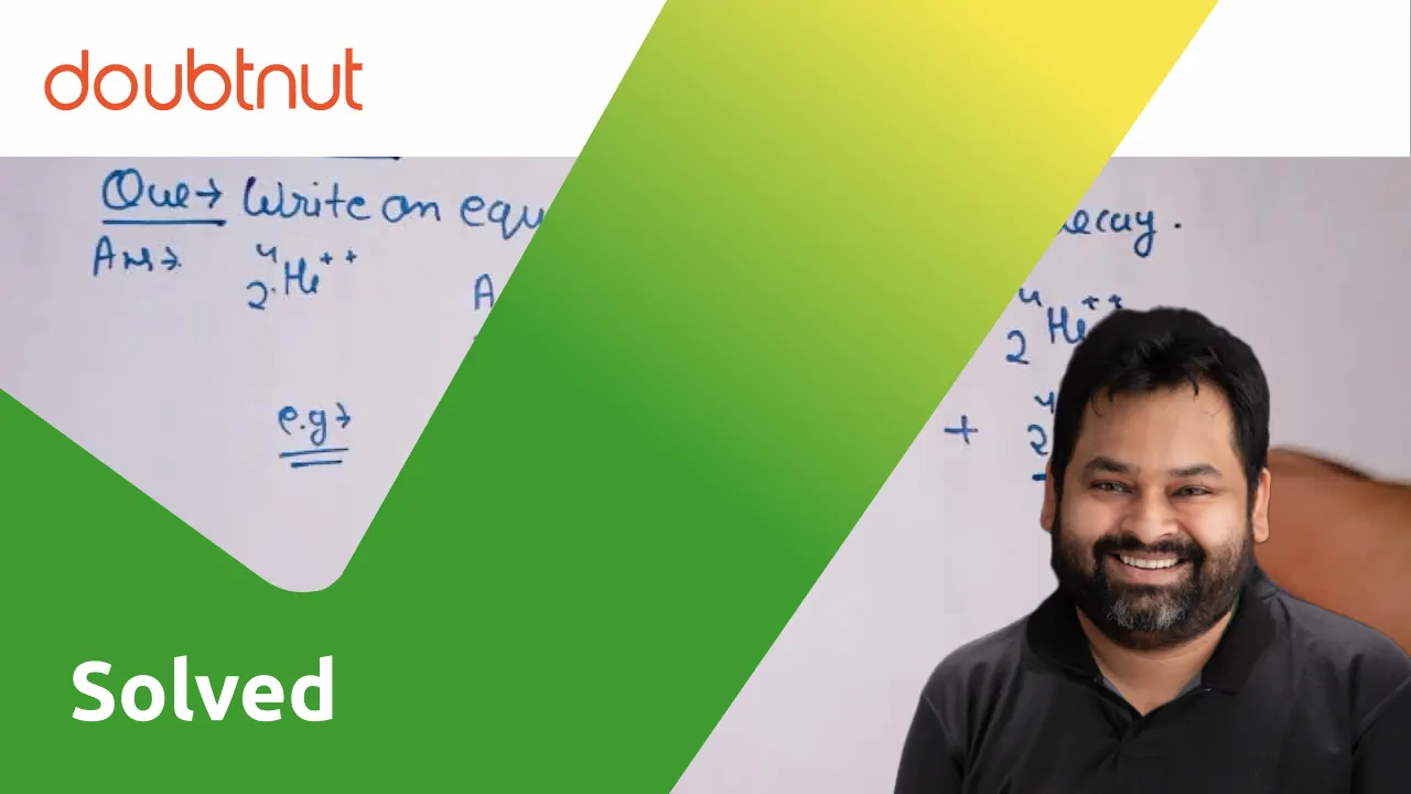 Write an equation to represent alpha decay.