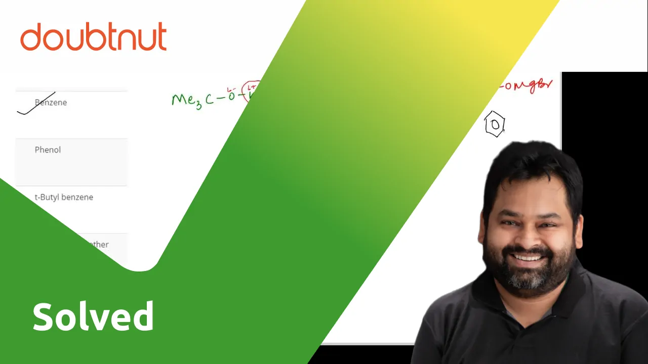 When phenyl magnesium bromide reacts with tbutanol, the product would