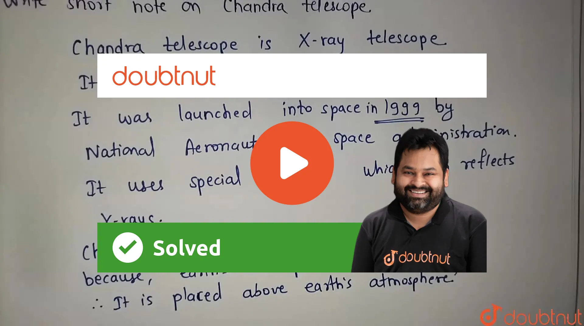 [Marathi] Answer the following. Write short note on Chandra telescope