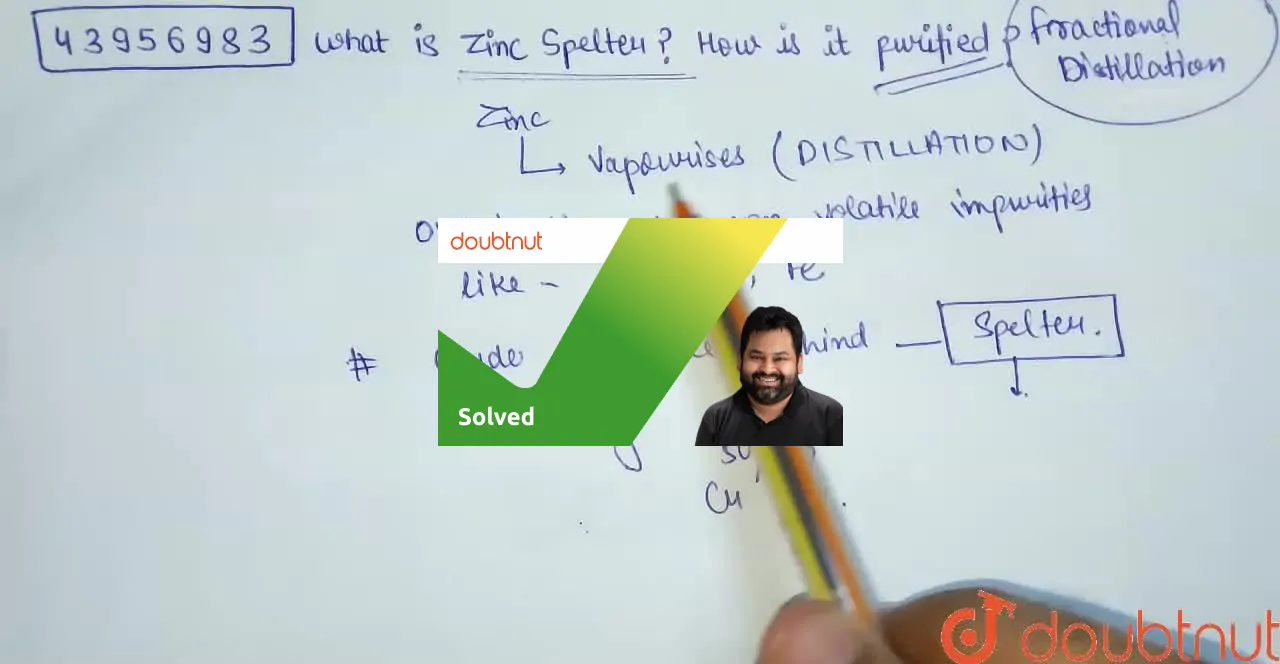 What is zinc spelter? How is it purified?