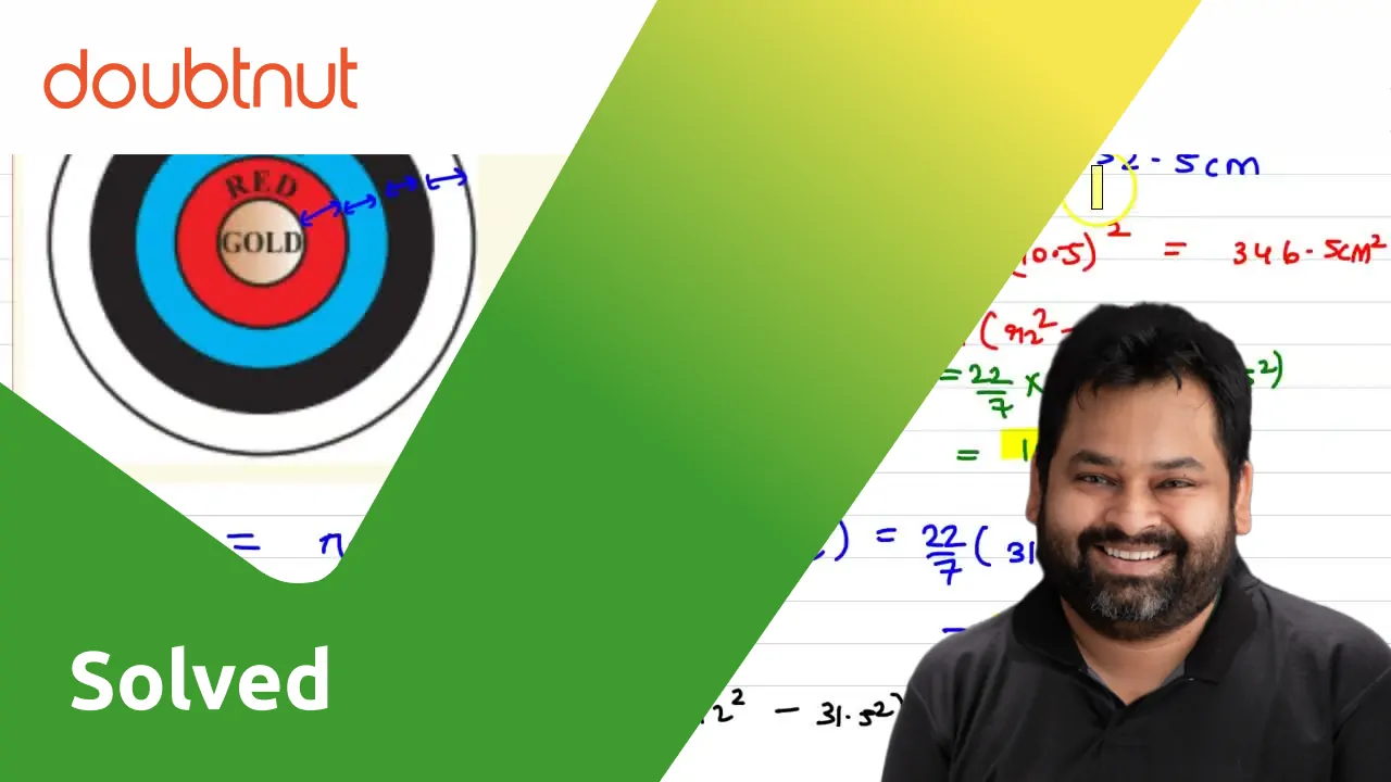 Fig. 12.3 depicts an archery target marked with its five scoring area