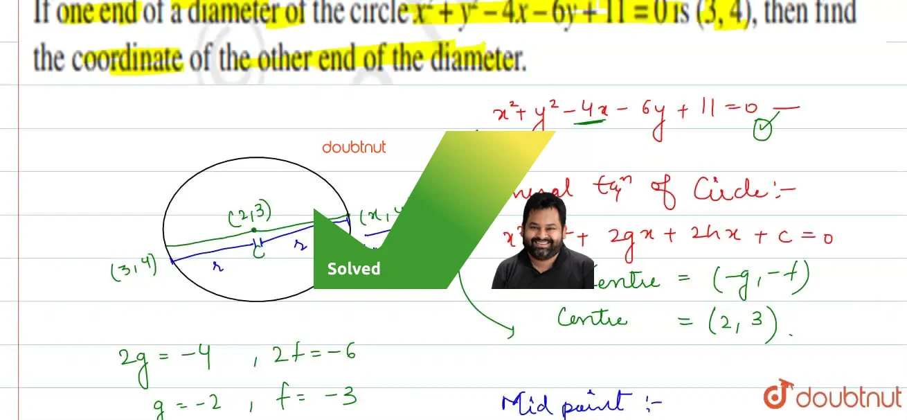 if-one-end-of-a-diameter-of-the-circle-x-2-y-2-4x-6y-11-0-is