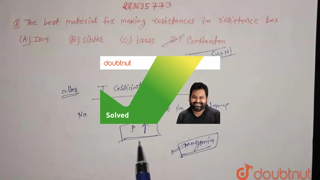 The best material for making resistances in resistance box (A) Iron (B