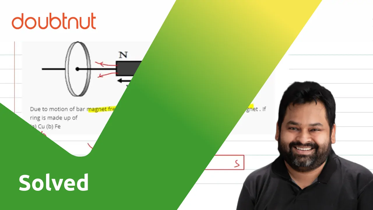 Due to motion of bar freely suspended ring with attract or repe