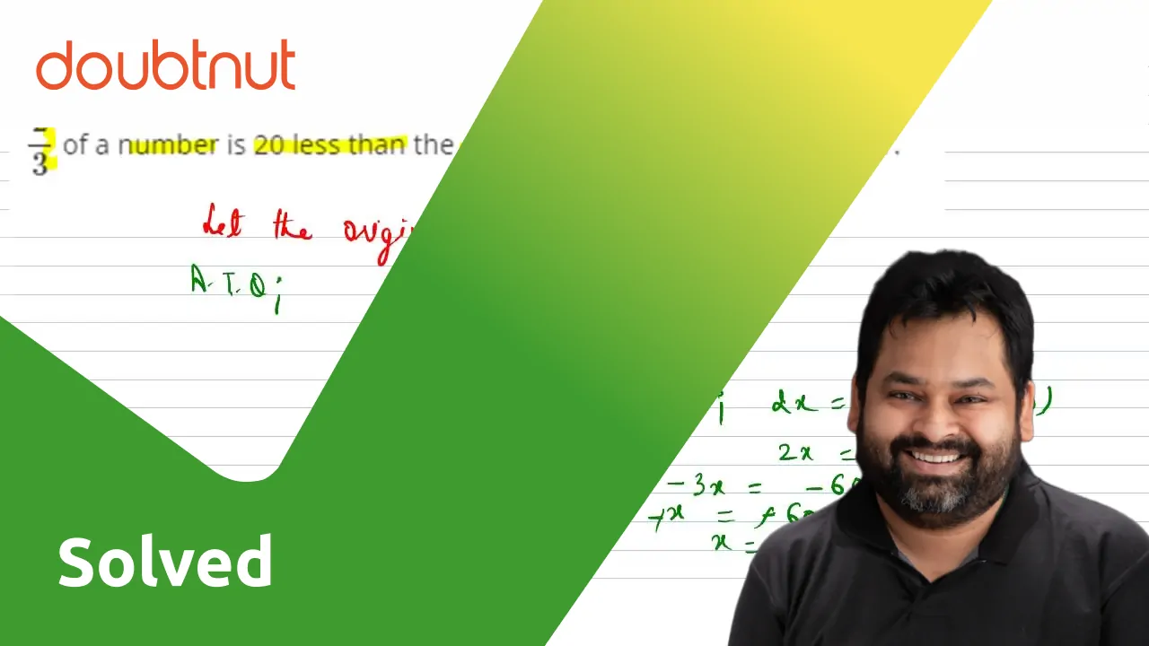 2-3-of-a-number-is-20-less-than-the-original-number-find-the-number