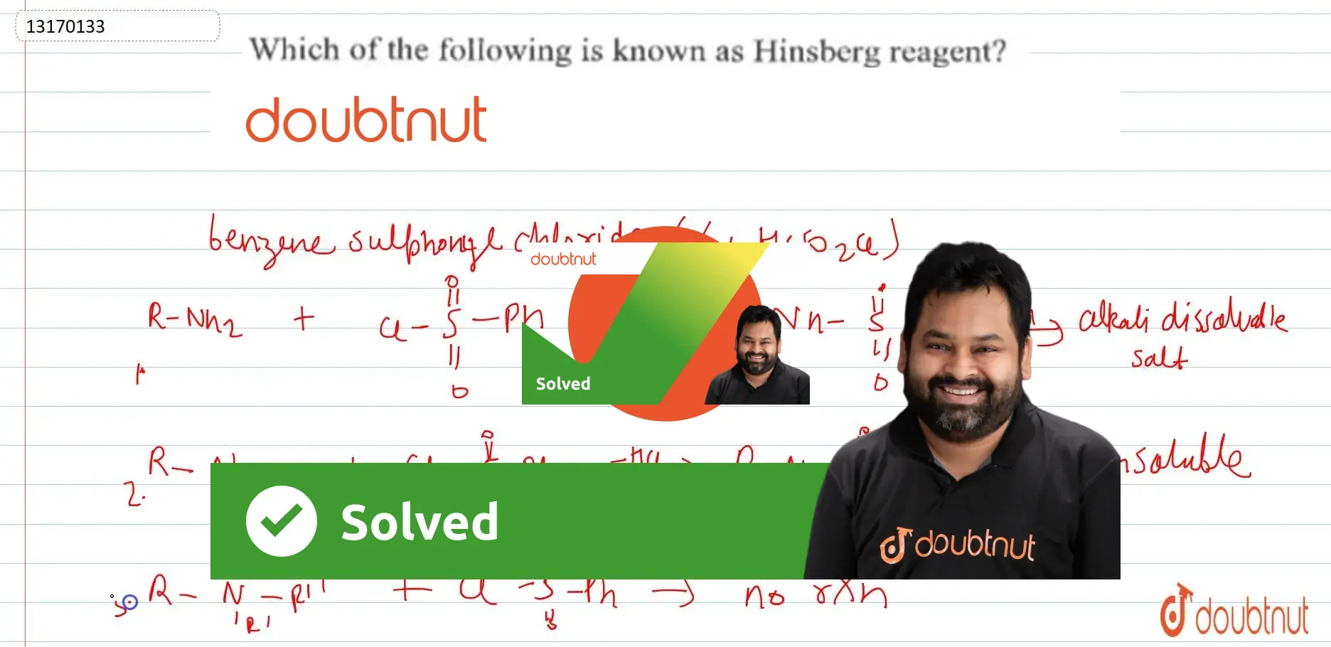 which-of-the-following-is-known-as-hinsberg-reagent