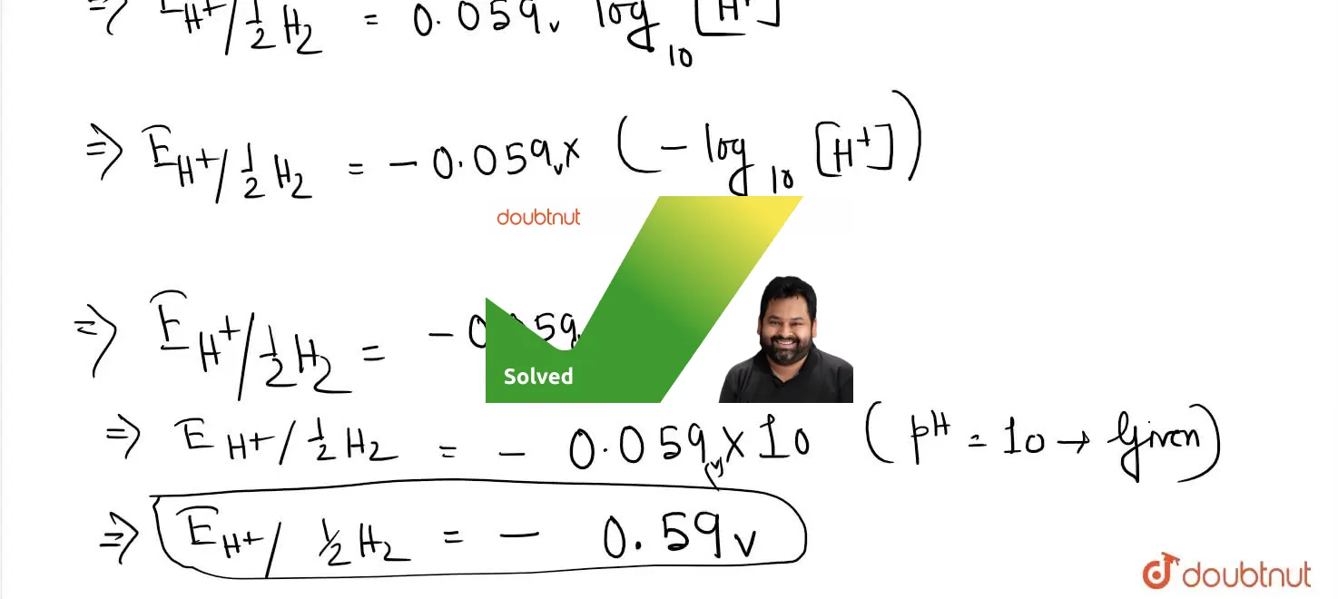 [Bengali] Calculate the potential of hydrogen electrode in contact wit