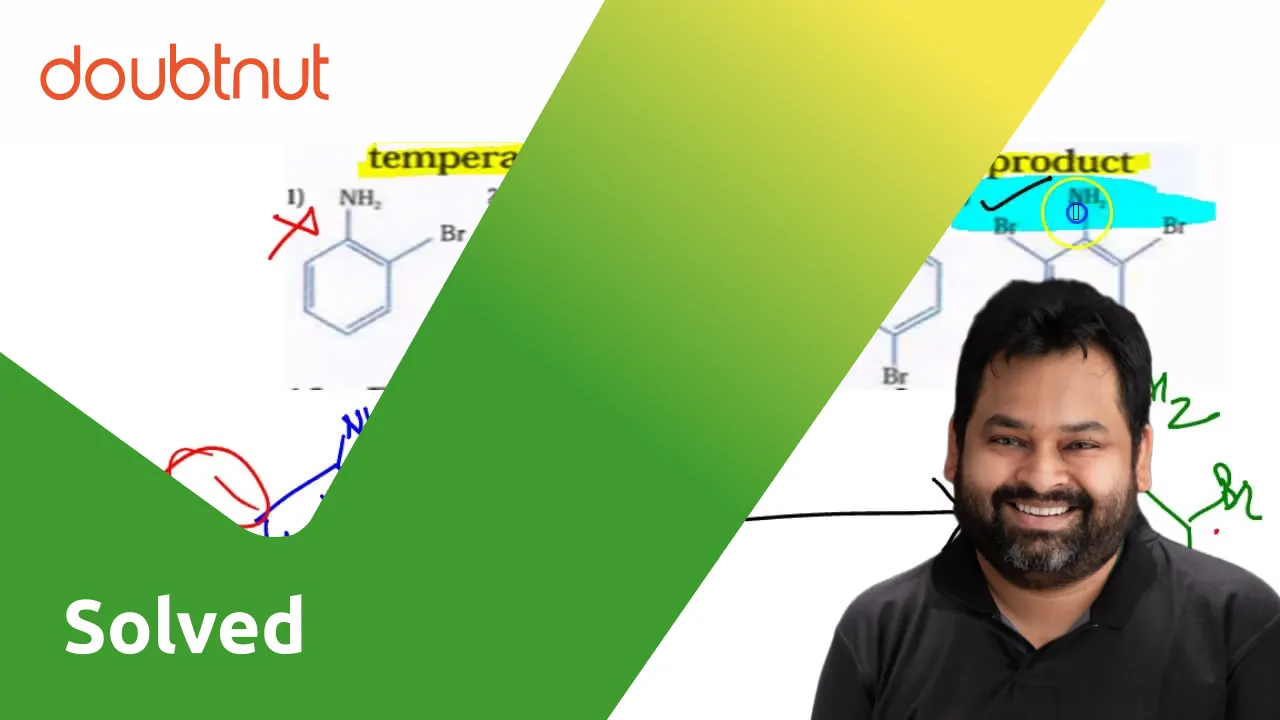 Aniline is treated with Br2 water at room temperature to give the foll