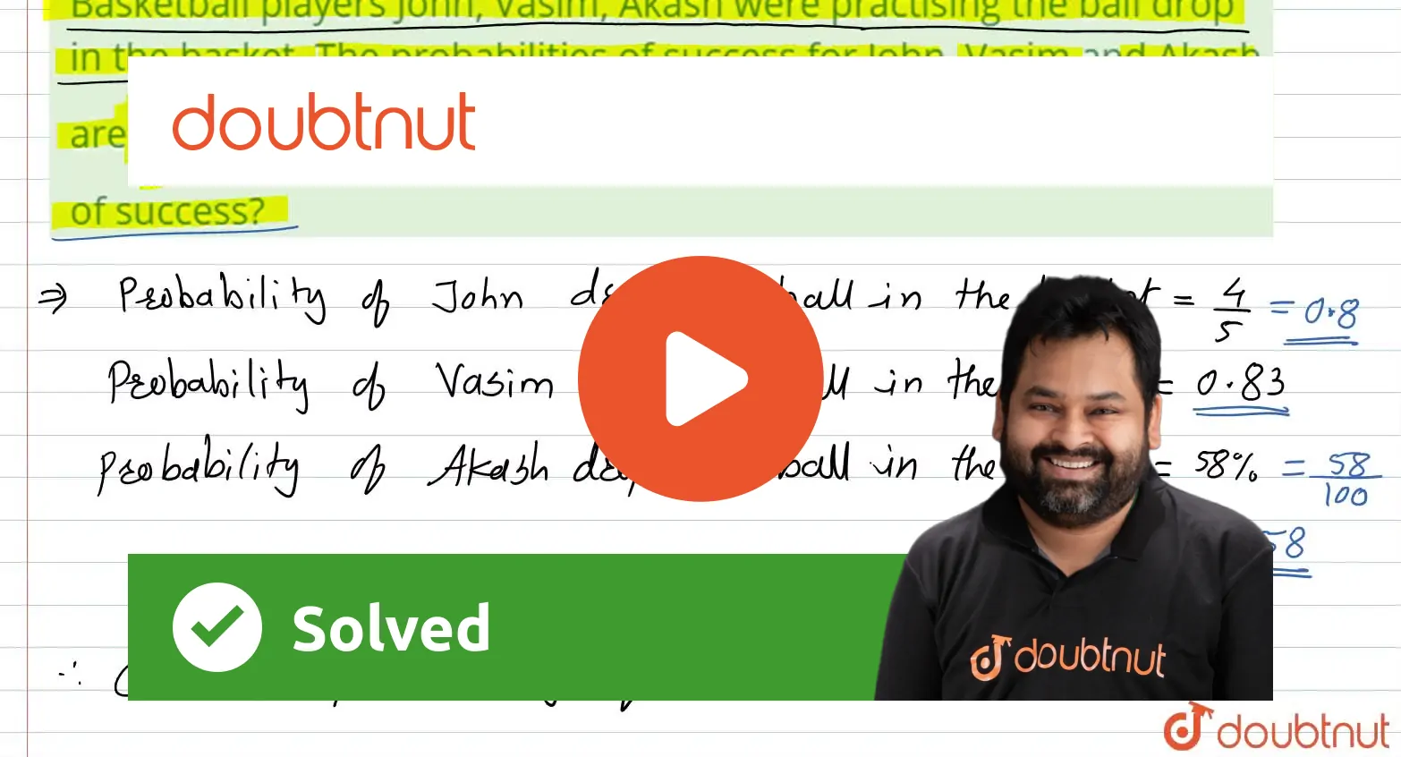 [Marathi] Basketball players John, Vasim, Akash were practising the ba