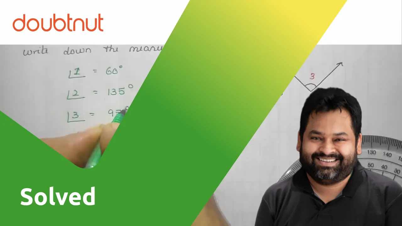 [Kannada] Measure the angle given below using the Protractor and write