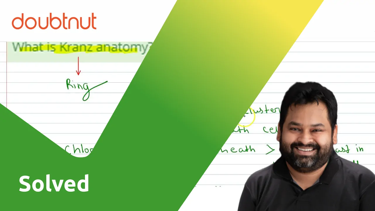  Bengali Solution What Is Kranz Anatomy Write Its Advantages 