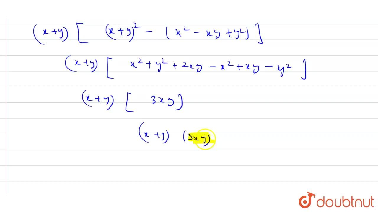 Which Of The Following Is A Factor Of X Y 3 X 3 Y 3