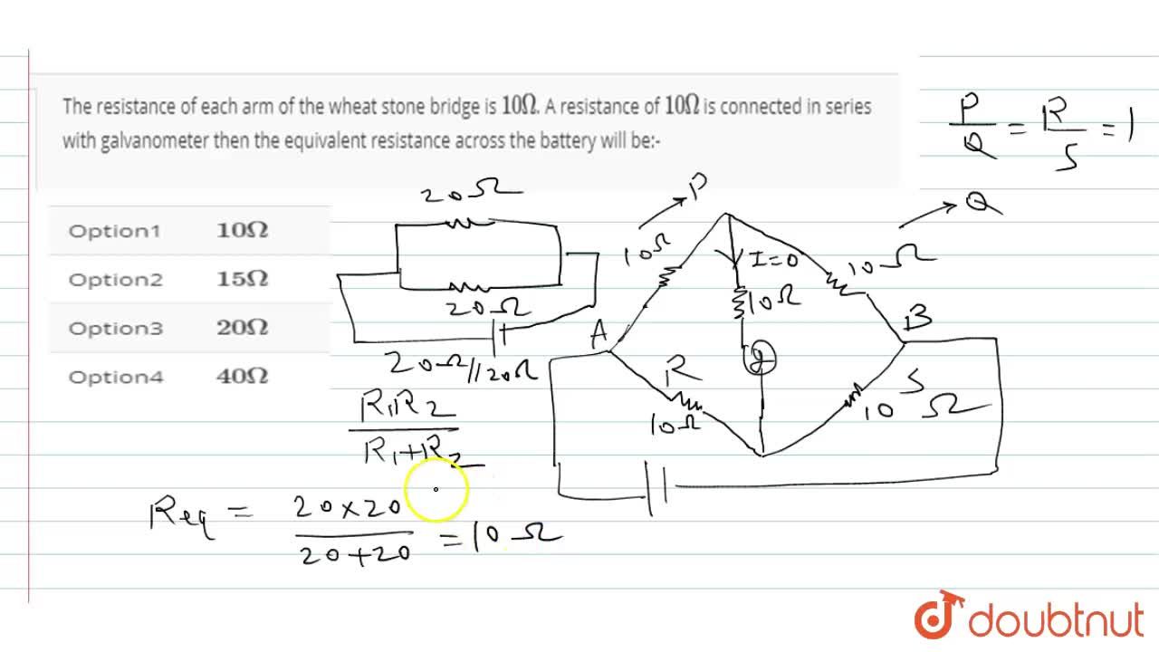 wheatstone bridge equivalent resistance