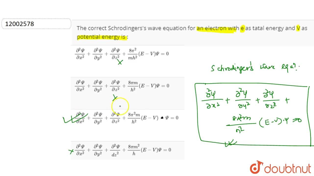 electron wave equation