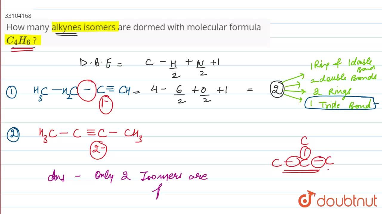 c4h6 isomers list