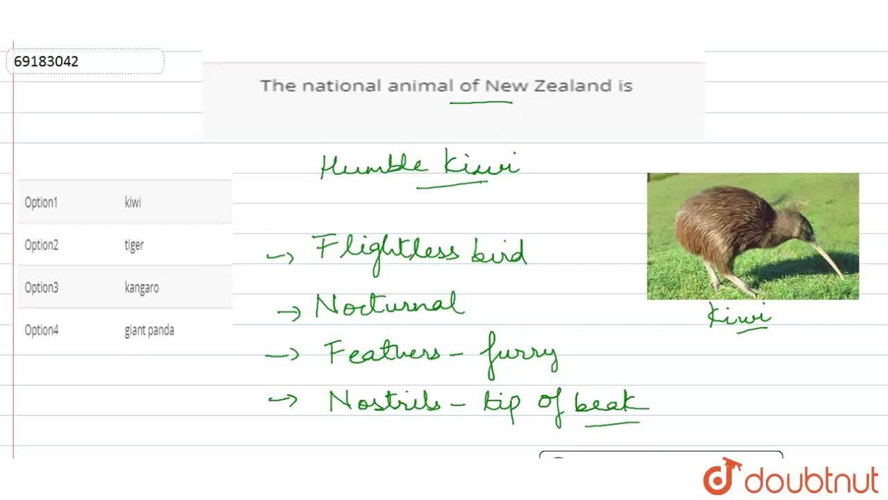 The national animal of New Zealand is