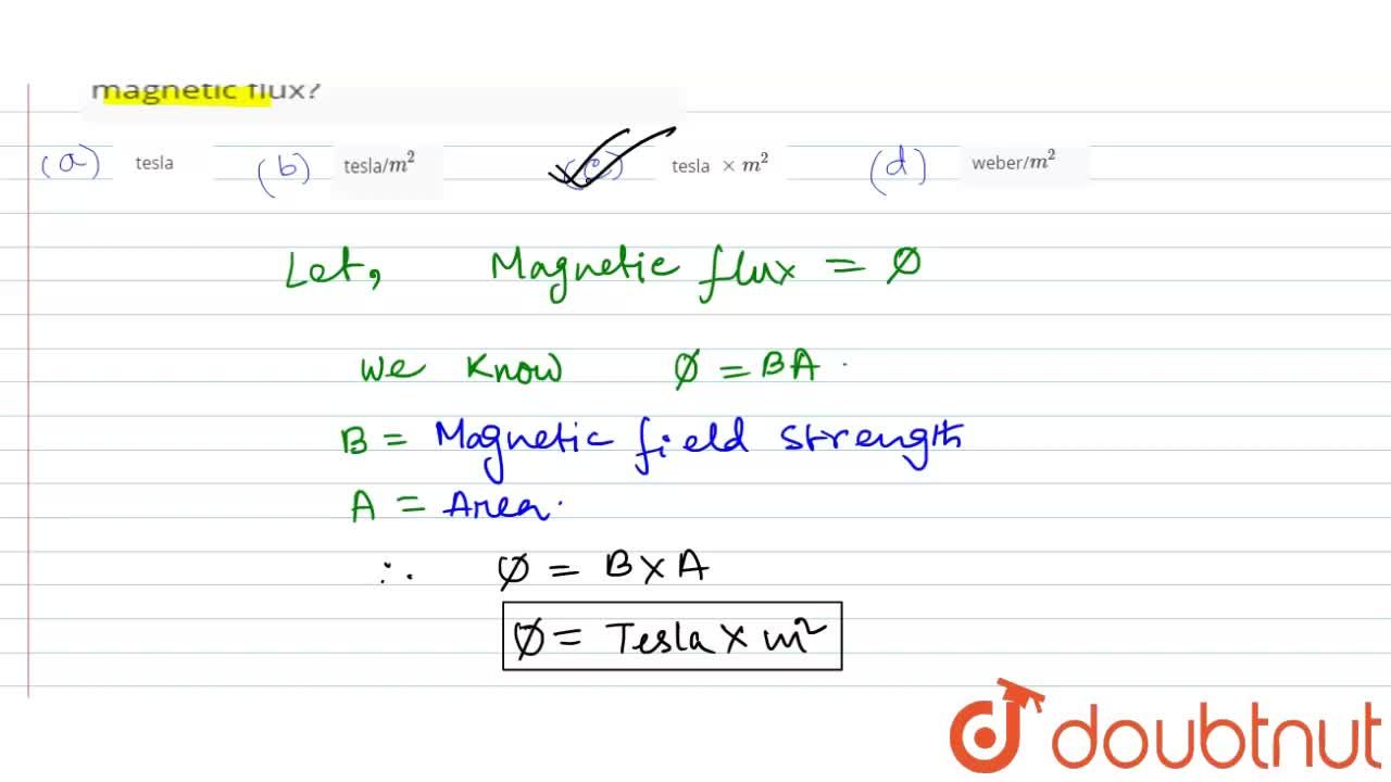 Which of the is the unit of magnetic flux?