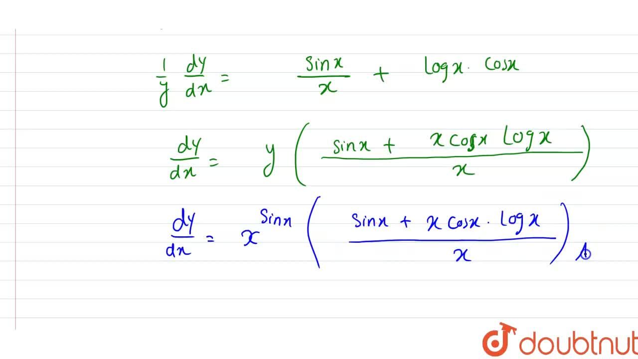 If Y X Sin X Then Dy Dx If Y X Sin X Then Dy Dx