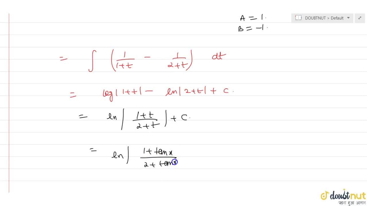 Int Sec 2x 1 Tanx 2 Tanx Dx