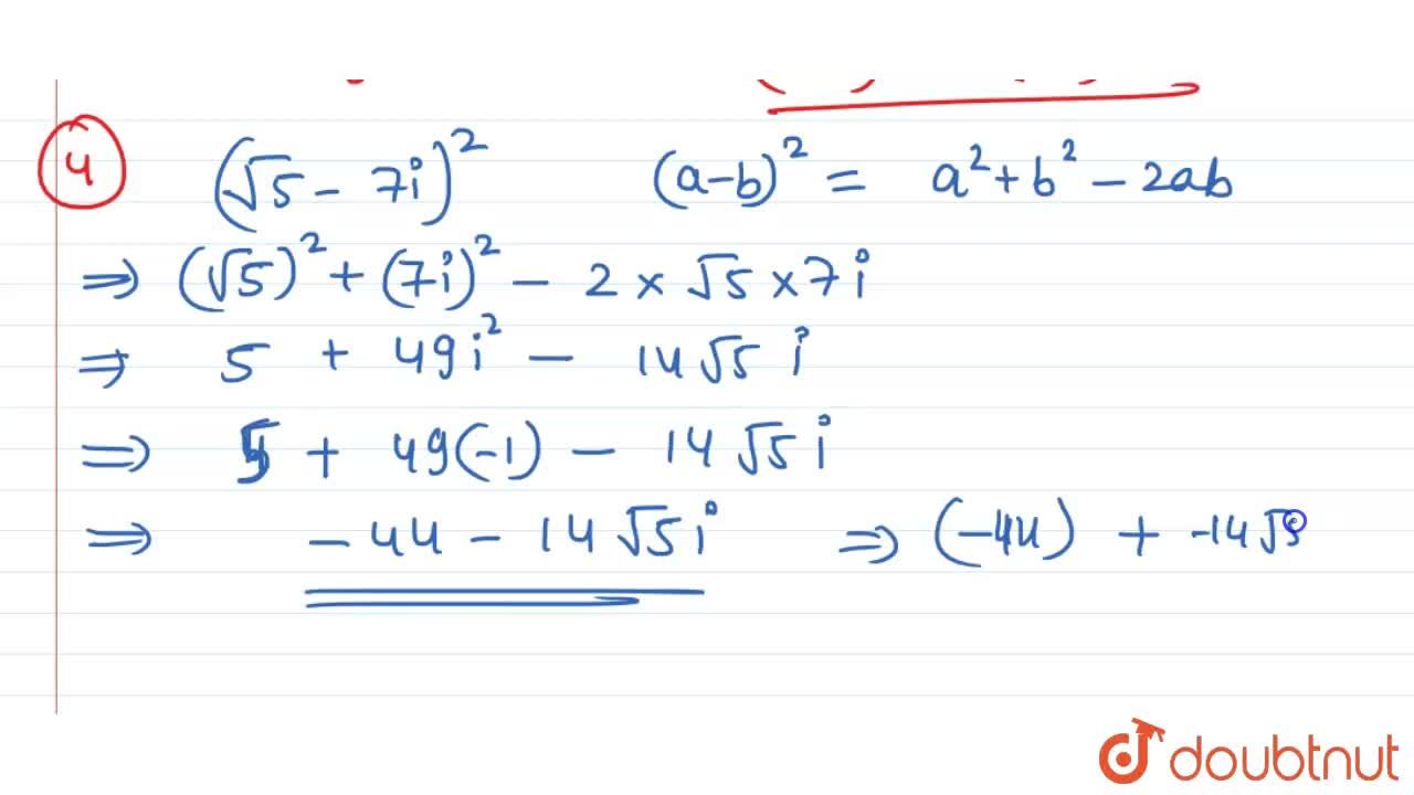 Express Each Of The Following In The Form A Ib I 3 Sqrt 5 3 Sqrt 5 Ii 2 Sqrt 3 3 2 Sqrt 3 Iii 2 3i 2 Iv Sqrt 5 7i 2