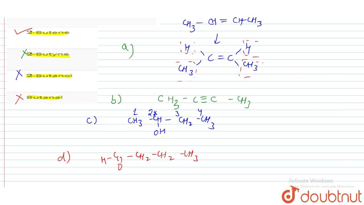 Which Of The Following Compounds Will Exhibit Cis-Trans (Geometrical )  Isomerism ? Which Of The Following Compounds Will Exhibit Cis-Trans (Geometrical )  Isomerism ?