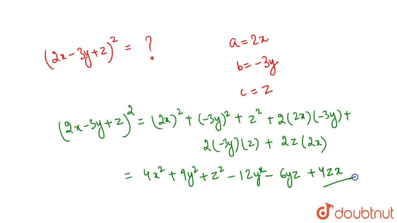 Expand Using Suitable Identity 2x 3y Z 2