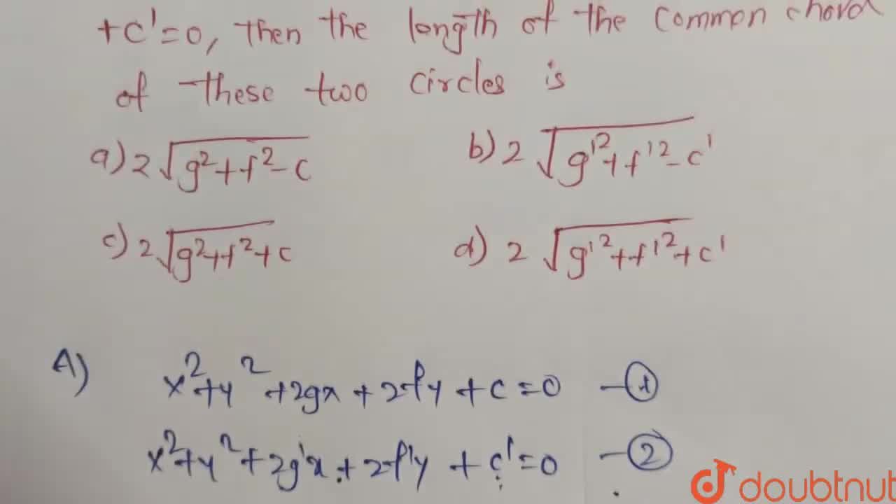 If The Circle X 2 Y 2 2gx 2fy C 0 Bisects The Circumference Of The Circle X 2 Y 2 2g X 2f Y C 0 Them The If The Circle X 2 Y 2 2gx 2fy C 0 Bisects The Circumference Of The Circle X 2 Y 2 2g X 2f Y C 0 Them The