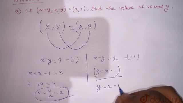 If X Y X Y 3 1 Find The Values Of X And Y