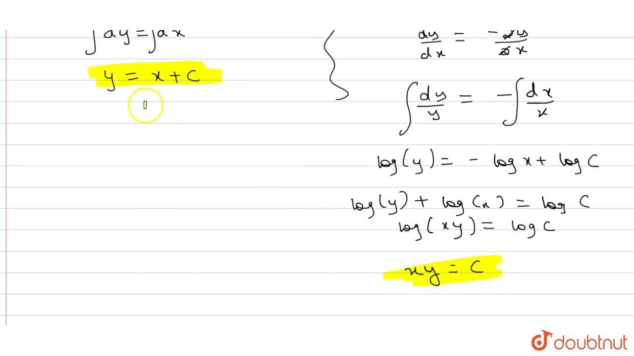 Solve X Dy Dx 2 Y X Dy Dx Y 0