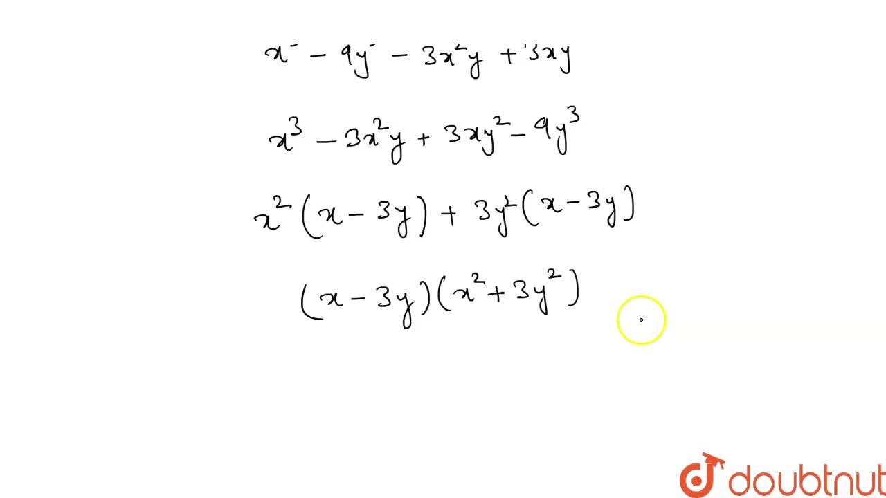 Analyze The Product Of X 3 9y 3 3xy X Y