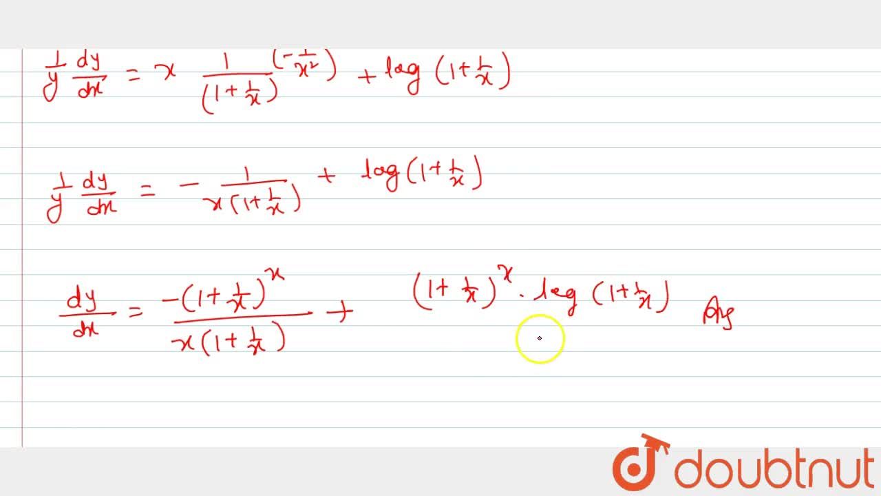 Find Dy Dx Of Y 1 1 X X