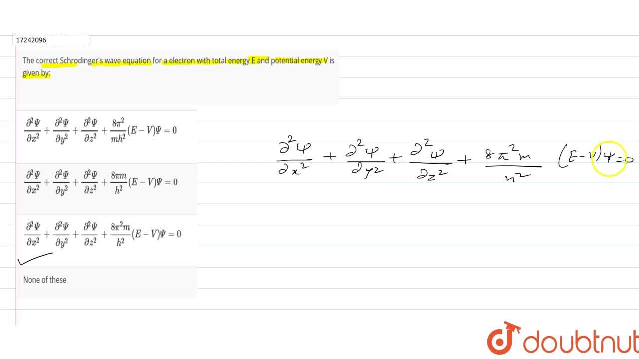 electron wave equation