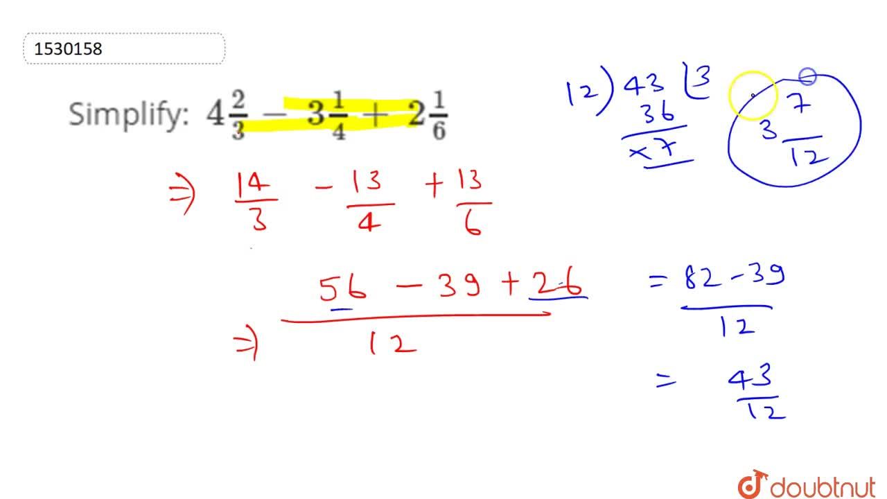 Simplify 4 2 3 3 1 4 2 1 6