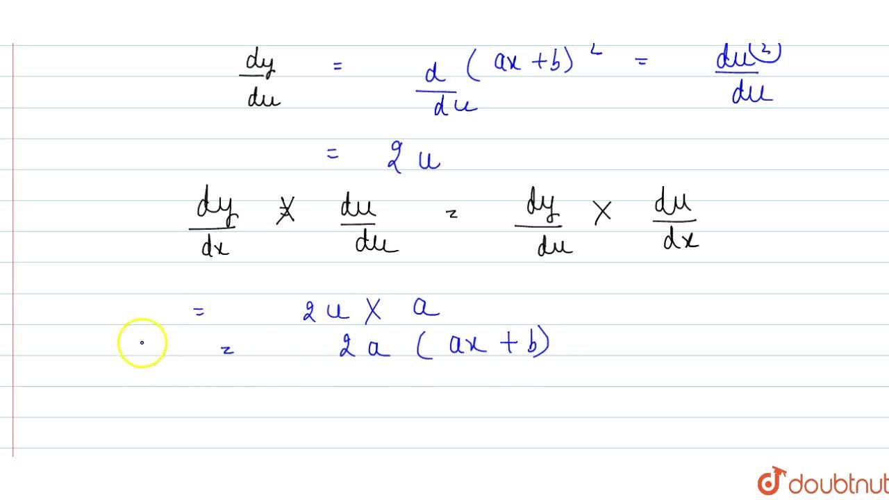 Given Y Ax B 2 Evaluate Dy Dx