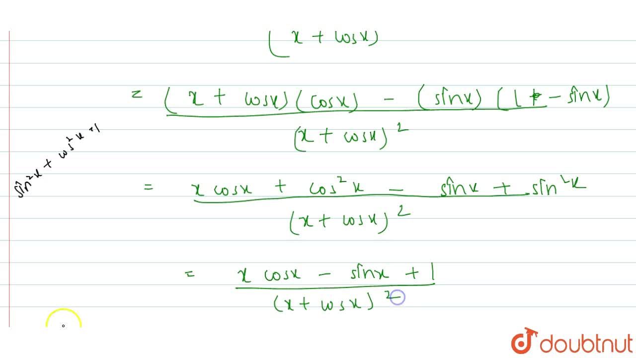 If Y Sin X X Cos X Then Find Dy Dx If Y Sin X X Cos X Then Find Dy Dx