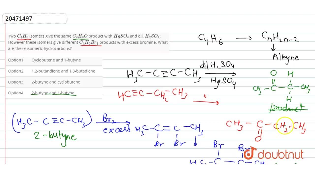 c4h6 isomers list