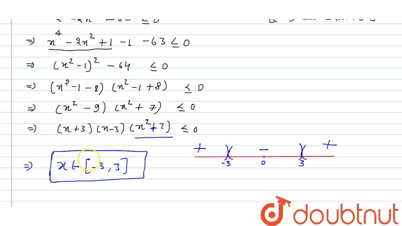 Solve X 4 2x 2 63 0