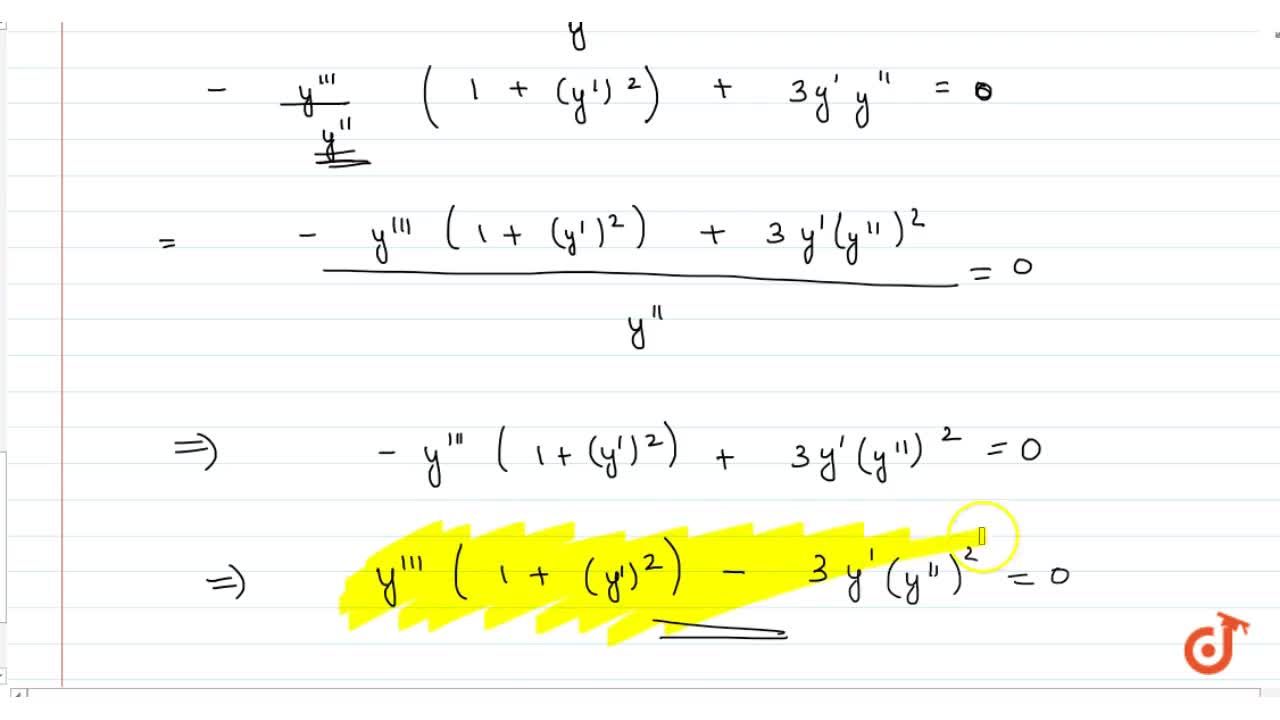 Obtain The Differential Equation Of The Family Of Circles X 2 Y 2 2gx 2fy C 0 Where G F C Are Arbitrary Constants