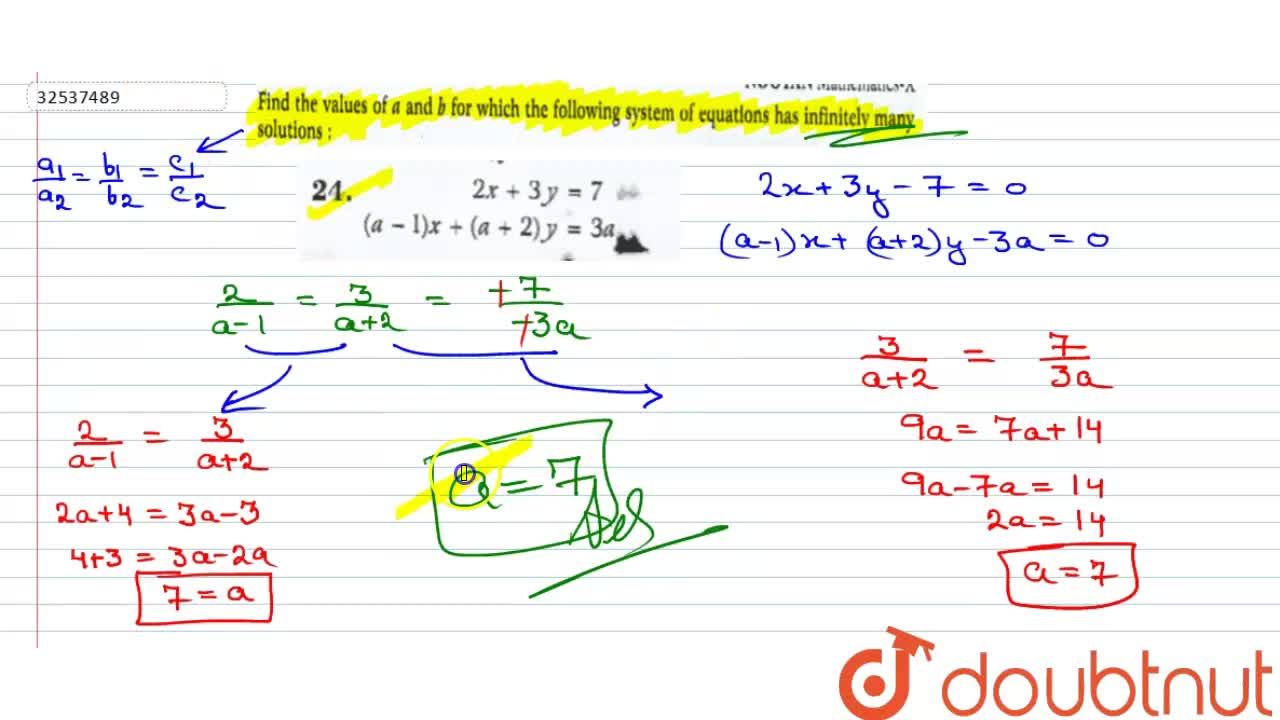 2x 3y 7 A 1 X A 2 Y 3a