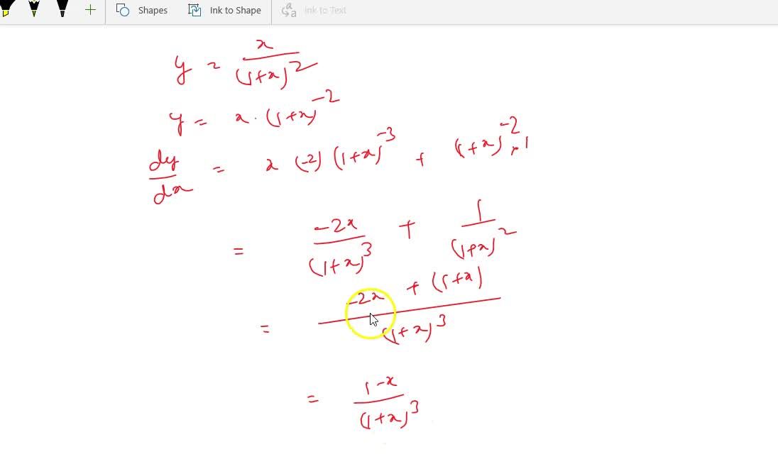 Find Dy Dx If Y X 1 X 2