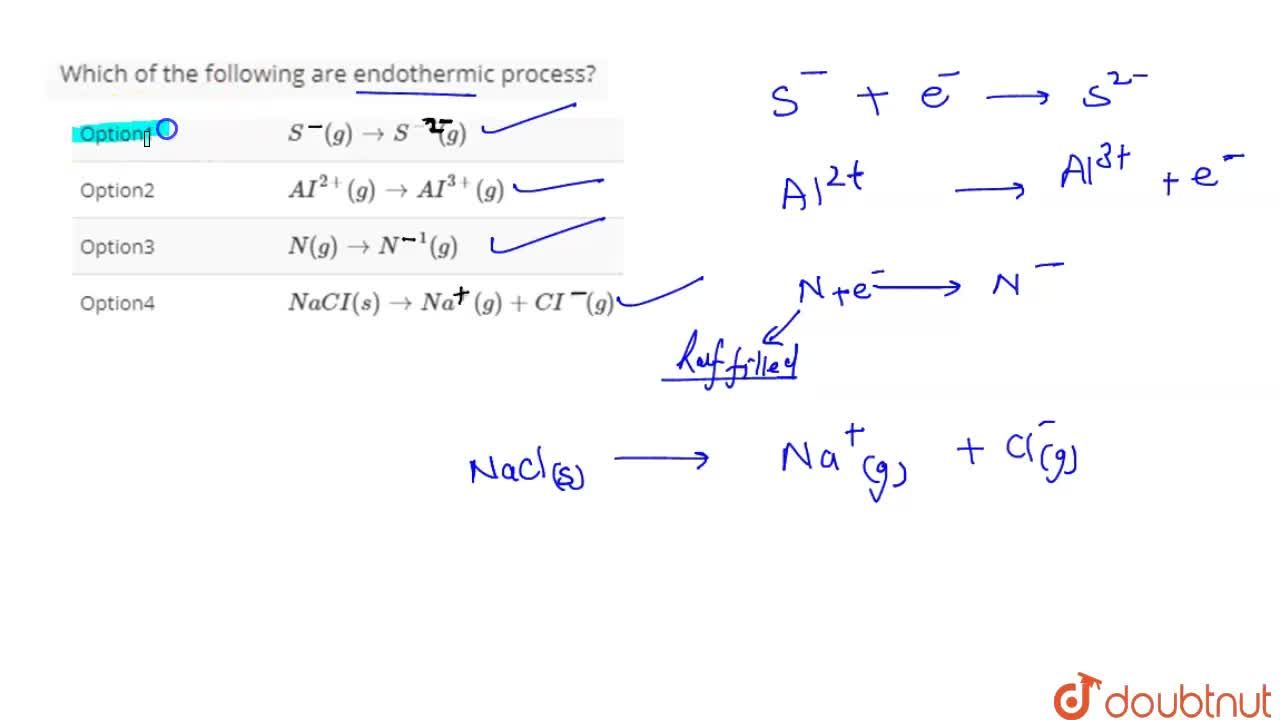 Which Of The Following Is An Endothermic Process