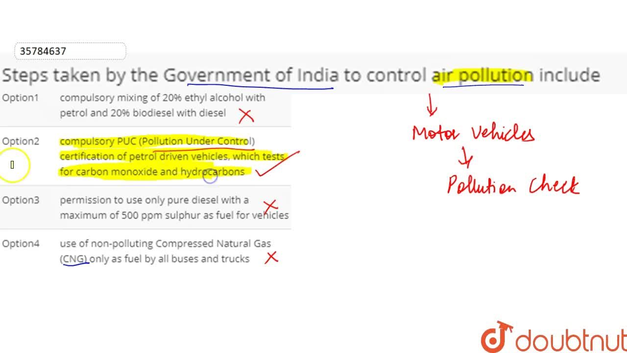 steps taken by government to control pollution in india
