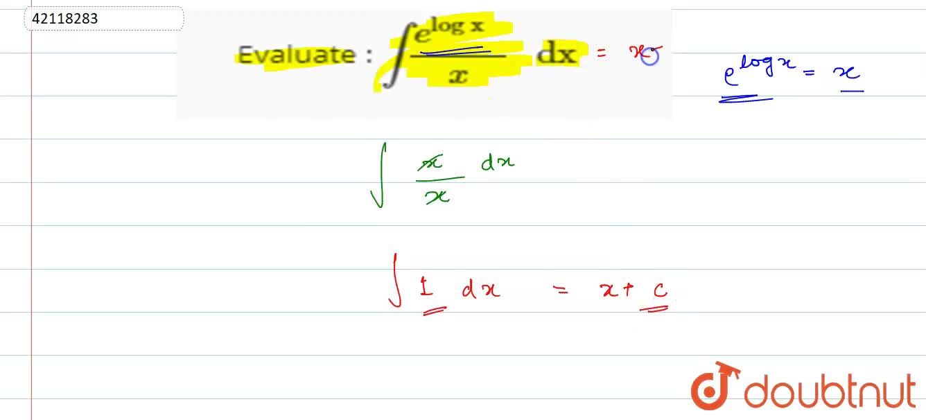 Evaluate: int e^log√(x)xdx