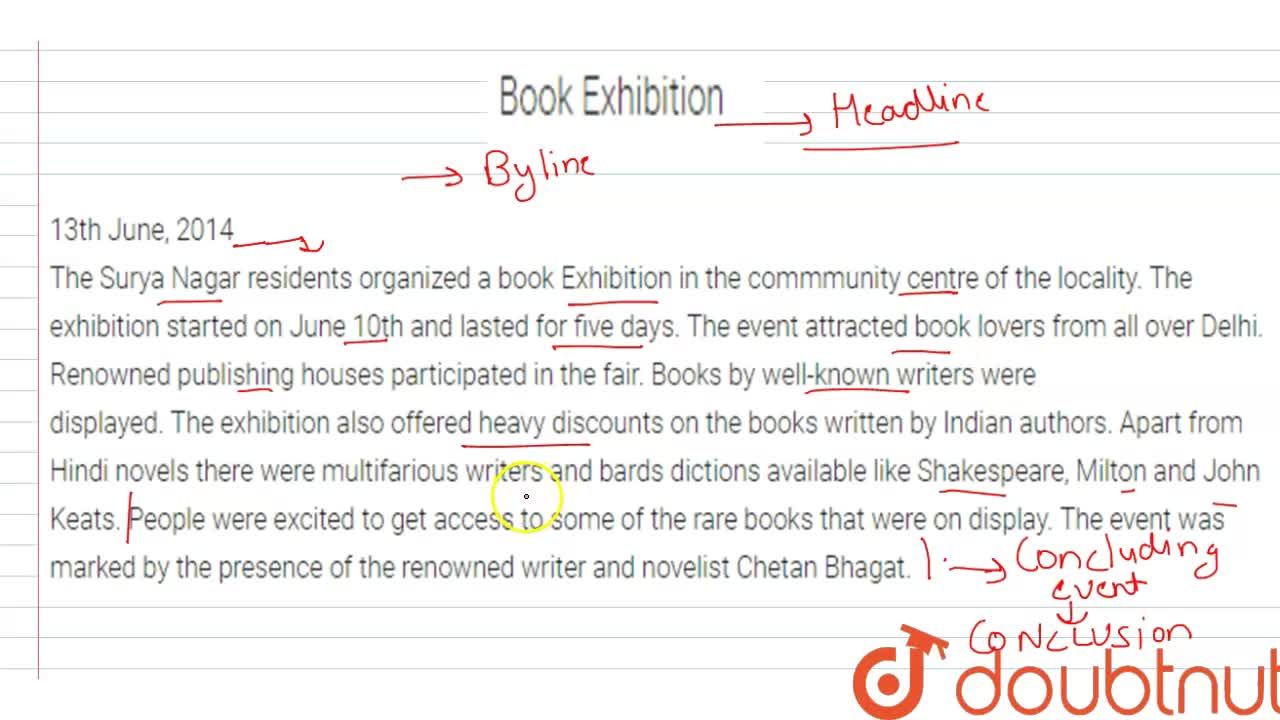 report on book fair organised in school